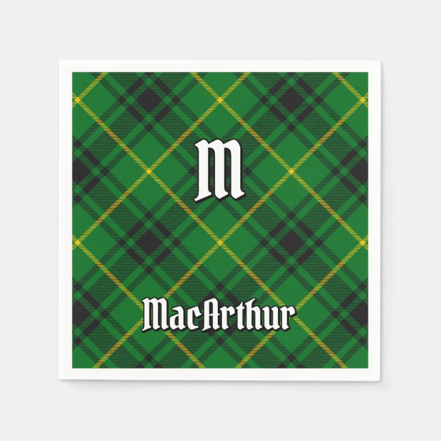 Servilleta De Papel Clan MacArthur Tartan (Anverso)