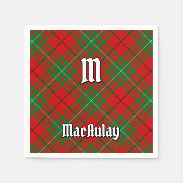 Servilleta De Papel Clan MacAulay Tartan Napkins (Anverso)