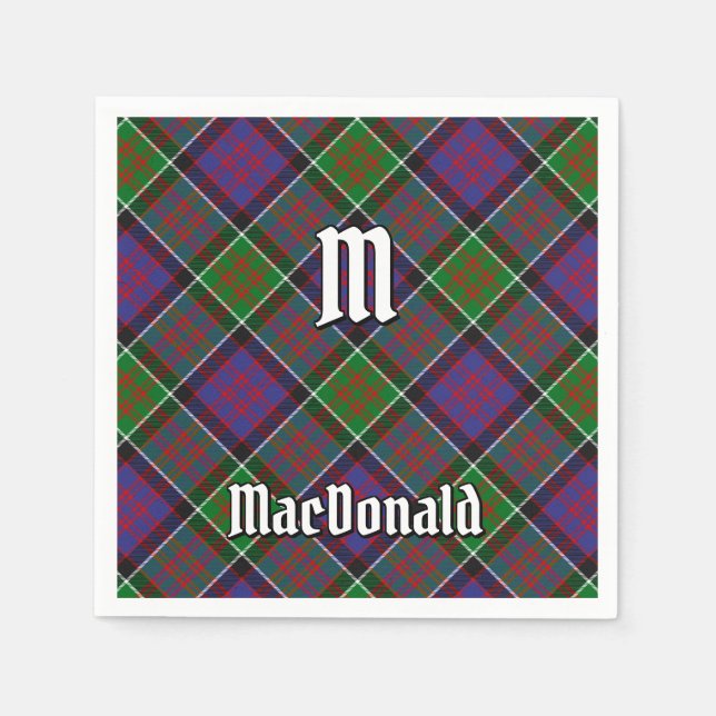 Servilleta De Papel Clan MacDonald de Clanranald Tartan Napkins (Anverso)