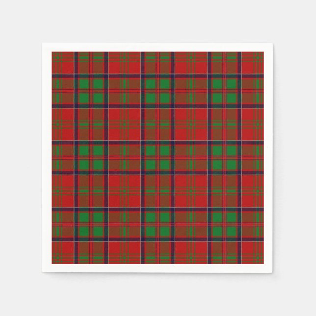 Servilleta De Papel Clan MacDonald De Glencoe Tartan (Anverso)