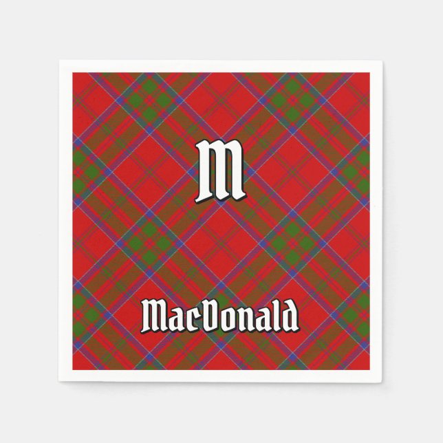 Servilleta De Papel Clan MacDonald de Keppoch Tartan Napkins (Anverso)