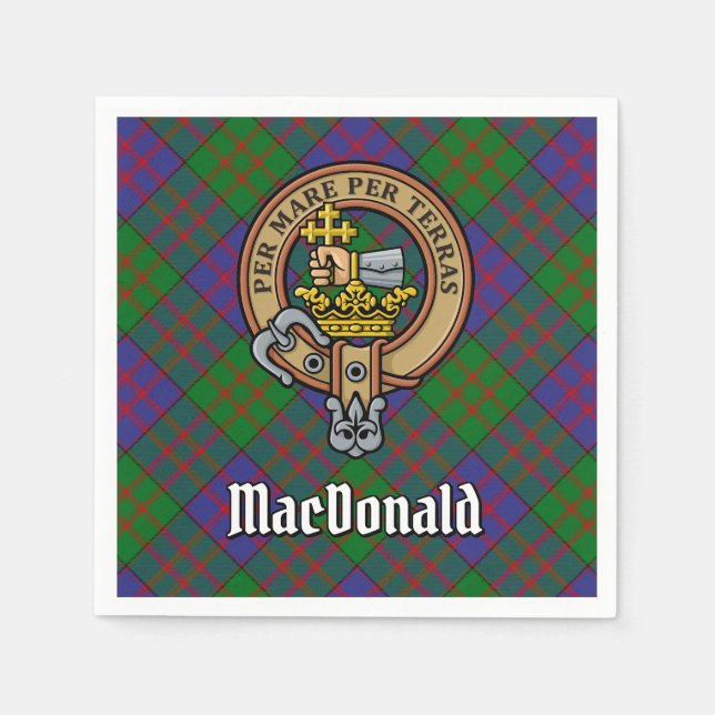 Servilleta De Papel Clan MacDonald Escudo por Tartán (Anverso)