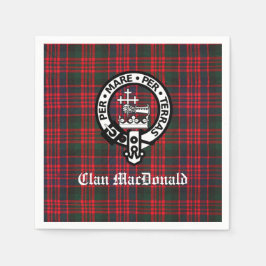Servilleta De Papel Clan MacDonald Escudo y Tartán moderno