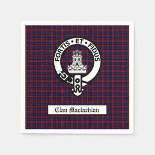Servilleta De Papel Clan Maclachlan Escudo Badge y Tartán