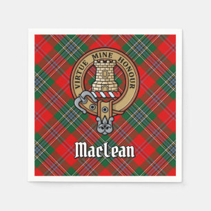 Servilleta De Papel Clan MacLean Escudo sobre Tartán
