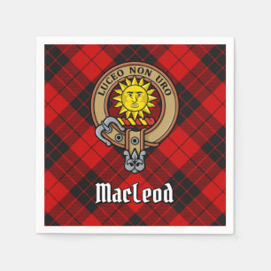 Servilleta De Papel Clan MacLeod de Raasay Escudo sobre Tartán