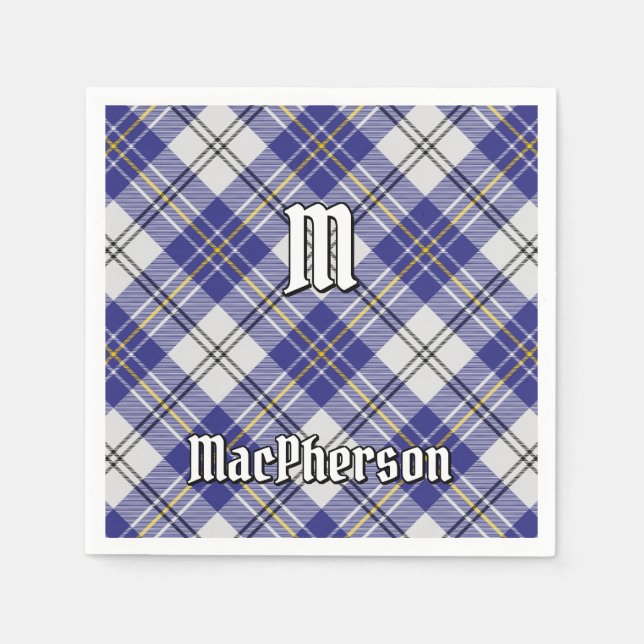 Servilleta De Papel Clan MacPherson Blue Dress Tartan Napkins (Anverso)