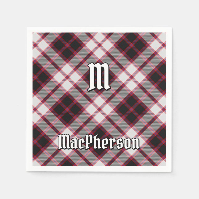 Servilleta De Papel Clan MacPherson Hunting Tartan Napkins (Anverso)