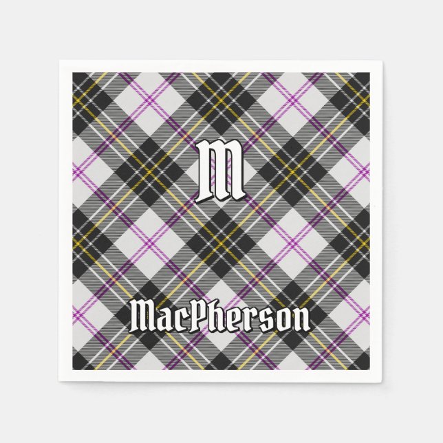 Servilleta De Papel Clan MacPherson Vestir Tartan Napkins (Anverso)