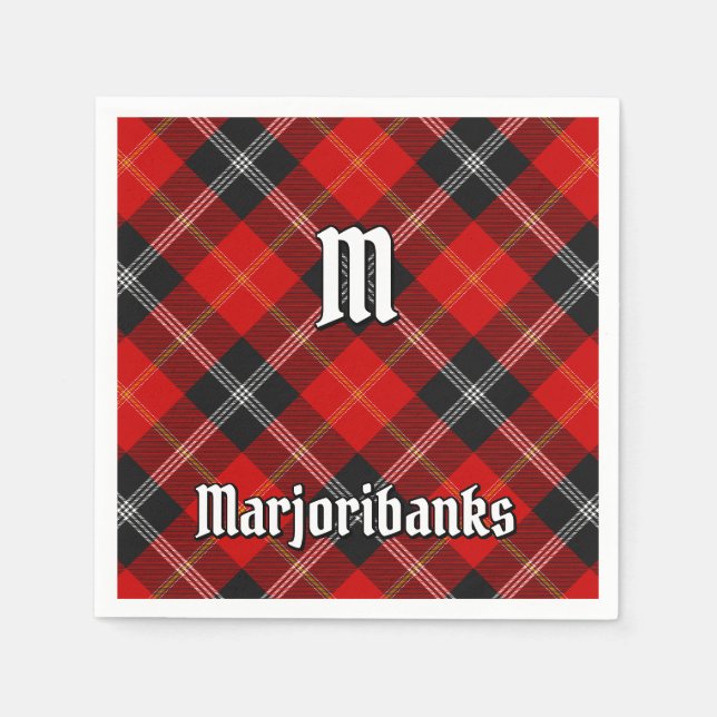 Servilleta De Papel Clan Marjoribanks Tartan (Anverso)