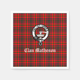 Servilleta De Papel Clan Matheson Escudo Badge y Tartán
