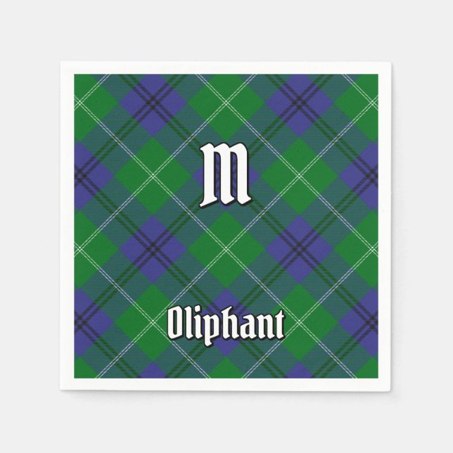 Servilleta De Papel Clan Oliphant Tartan Napkins (Anverso)