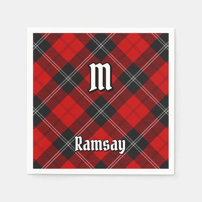 Servilleta De Papel Clan Ramsay Red Tartan (Anverso)