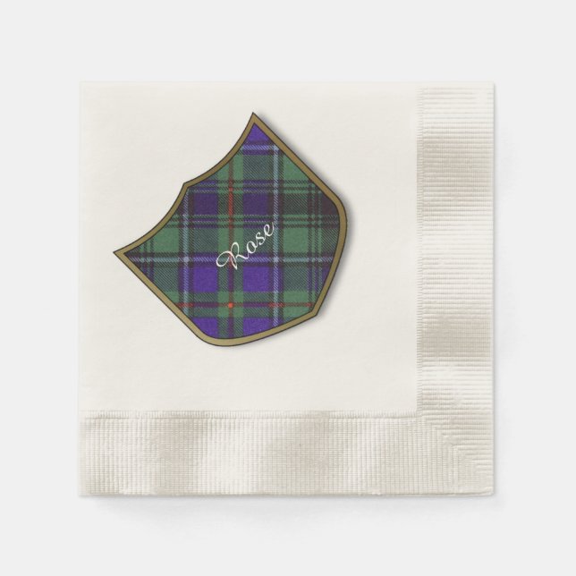 Servilleta De Papel clan Rosa Plaid Scottish tartan (Anverso)