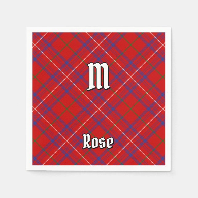 Servilleta De Papel Clan Rosa Tartan (Anverso)