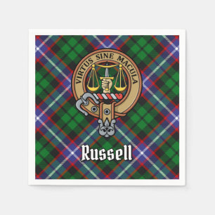 Servilleta De Papel Clan Russell Cresta sobre Tartán