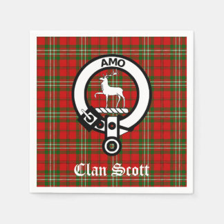 Servilleta De Papel Clan Scott Escudo Badge y Tartán