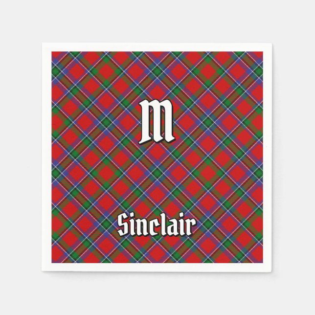 Servilleta De Papel Clan Sinclair Tartan (Anverso)
