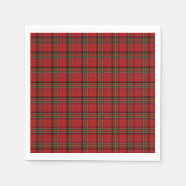 Servilleta De Papel Clan Stewart Royal Scottish Tartan Plaid Pattern (Anverso)