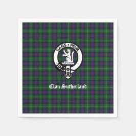 Servilleta De Papel Clan Sutherland Escudo & Tartan Kitchel Toalla