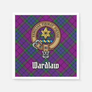 Servilleta De Papel Clan Wardlaw Escudo sobre Tartán