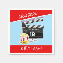 Clapboard de cine Popcorn 12th Birthday Party