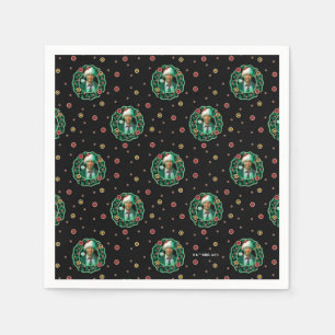 Servilleta De Papel Clark Griswold Navidades Wreath Pattern