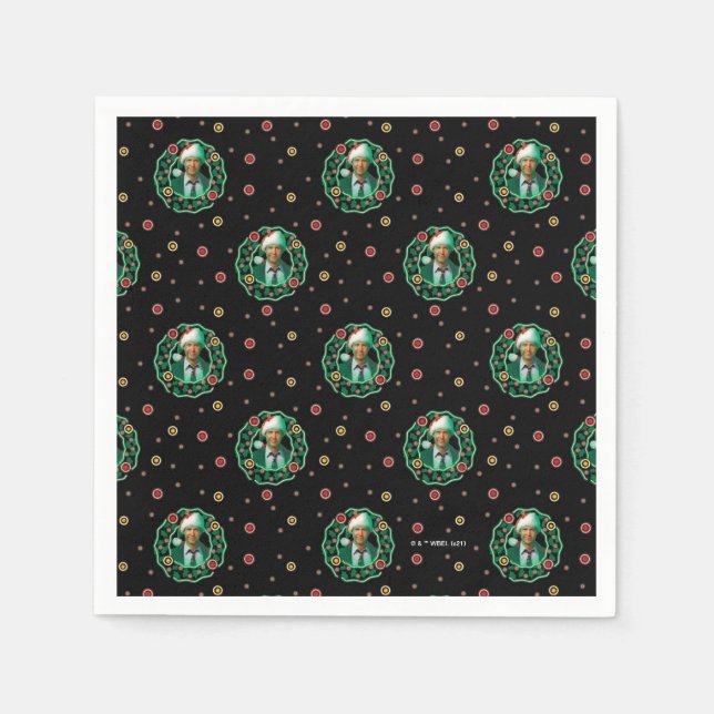 Servilleta De Papel Clark Griswold Navidades Wreath Pattern (Anverso)