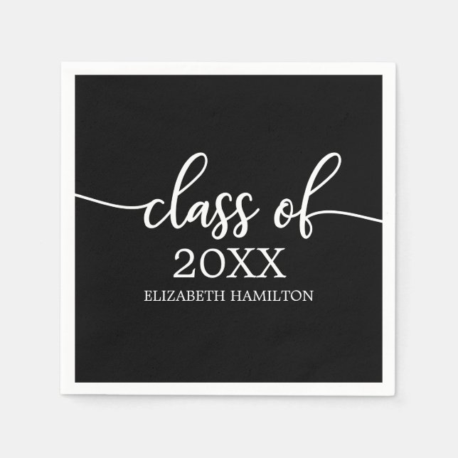Servilleta De Papel Clase 2025 Simple Moda Caligraphy Classic (Anverso)