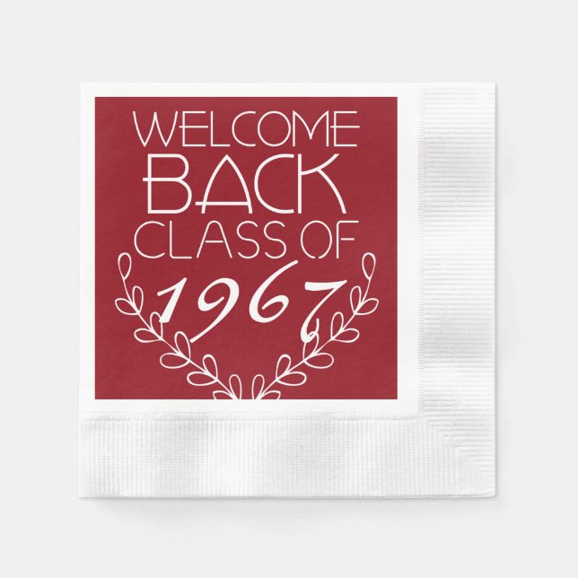 Servilleta De Papel Clase Atrás De Bienvenida (Anverso)
