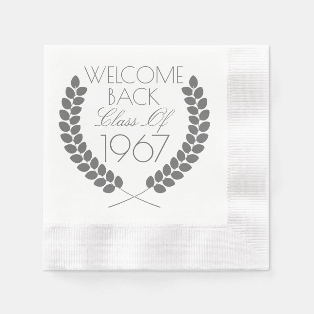 Servilleta De Papel Clase Atrás De Bienvenida (Anverso)