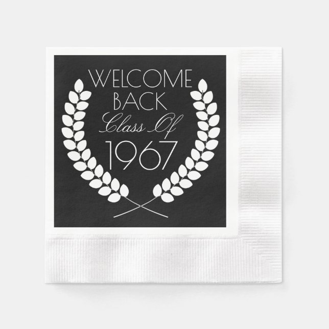Servilleta De Papel Clase Atrás De Bienvenida (Anverso)