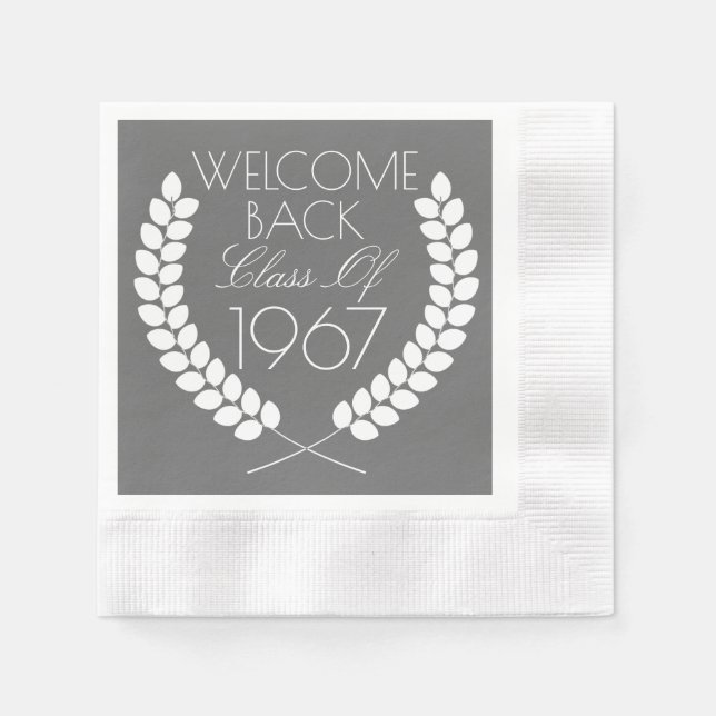 Servilleta De Papel Clase Atrás De Bienvenida (Anverso)