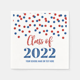 Servilleta De Papel Clase Blue Red Confetti de 2022