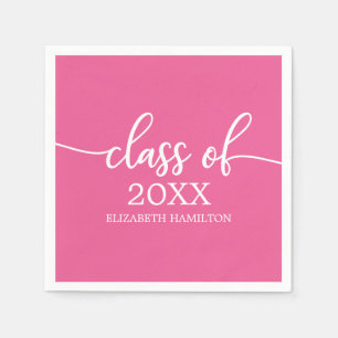Servilleta De Papel Clase de 2021 Simple Chic Caligrafía Clásica Servi