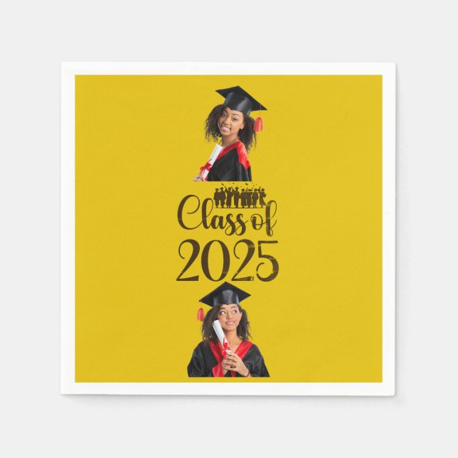 Servilleta De Papel Clase de 2025 de graduación personalizada (Anverso)
