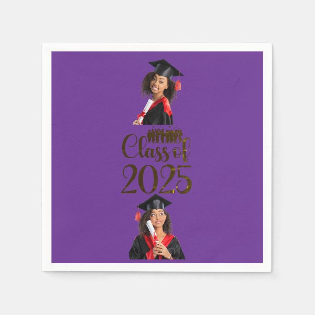 Servilleta De Papel Clase de 2025 de graduación personalizada (Anverso)