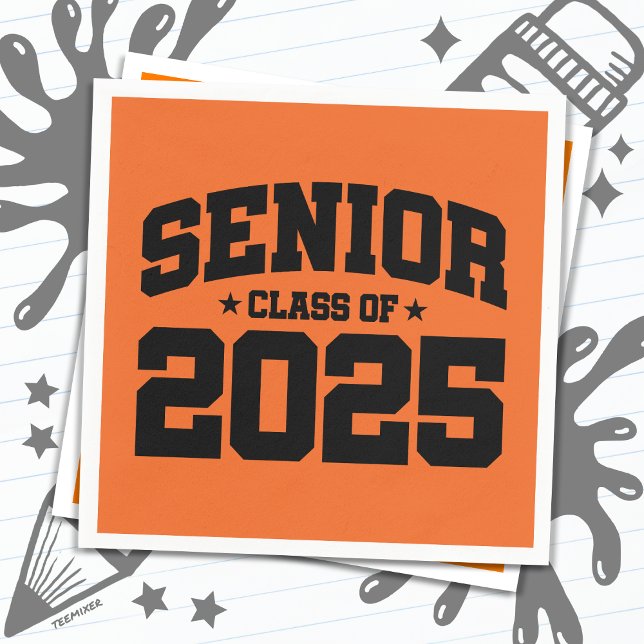 Servilleta De Papel Clase de 2025 Graduación de secundaria de 2025 (Subido por el creador)