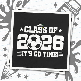 Servilleta De Papel Clase de 2026 Cita de Graduación de Fútbol Es Hora
