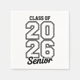 Servilleta De Papel Clase de 2026 Senior 26 Graduación Graduado