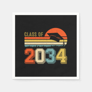 Servilleta De Papel Clase De 2034 Crecer Con La Vintage De Graduado Pr