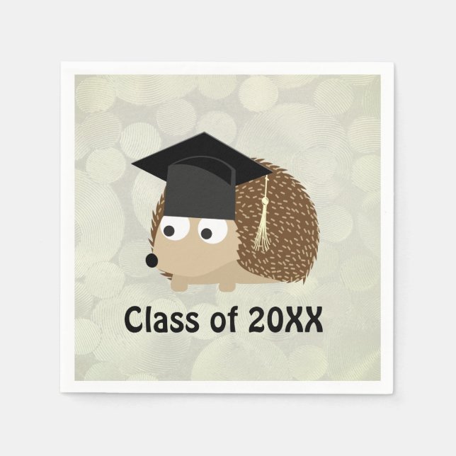 Servilleta De Papel Clase de 20XX Graduado de Hedgehog (Anverso)