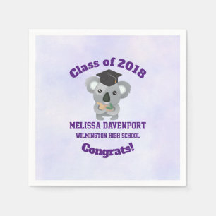 Servilleta De Papel Clase de 20xx Oso Cute Koala en Grad Cap