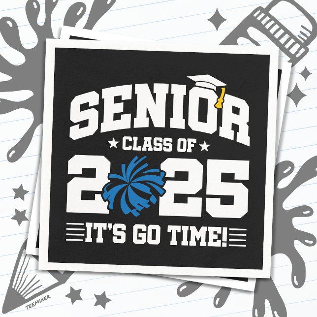 Servilleta De Papel Clase de Graduación de 2025 Cheerhead Cheer Senior (Subido por el creador)