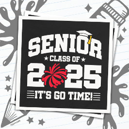 Servilleta De Papel Clase de Graduación de 2025 Cheerhead Cheer Senior