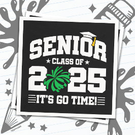 Servilleta De Papel Clase de Graduación de 2025 Cheerhead Cheer Senior