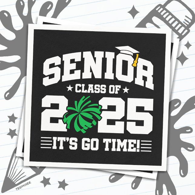 Servilleta De Papel Clase de Graduación de 2025 Cheerhead Cheer Senior (Subido por el creador)