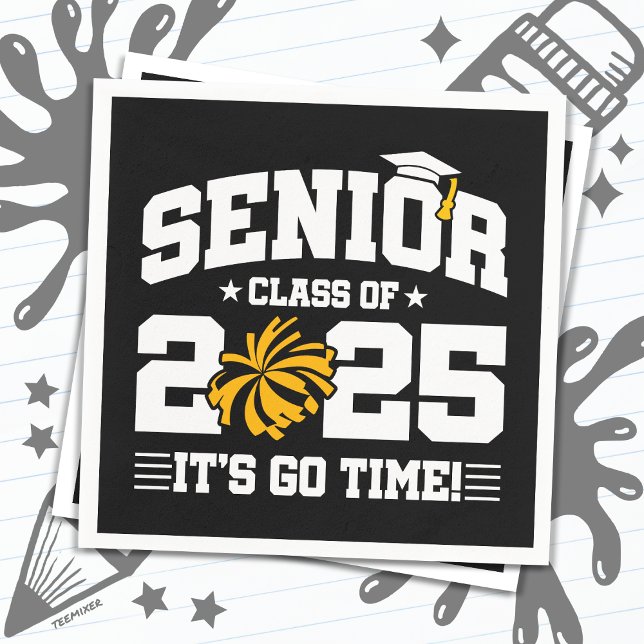 Servilleta De Papel Clase de Graduación de 2025 Cheerhead Cheer Senior (Subido por el creador)