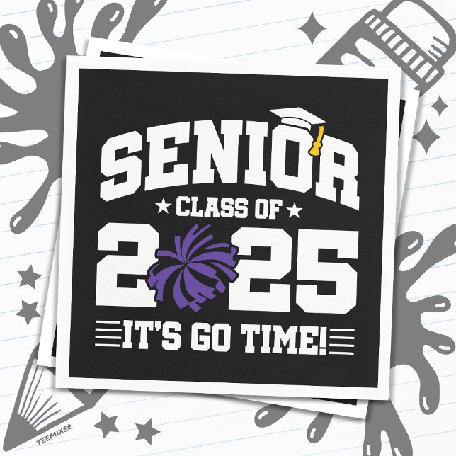 Servilleta De Papel Clase de Graduación de 2025 Cheerhead Cheer Senior (Subido por el creador)