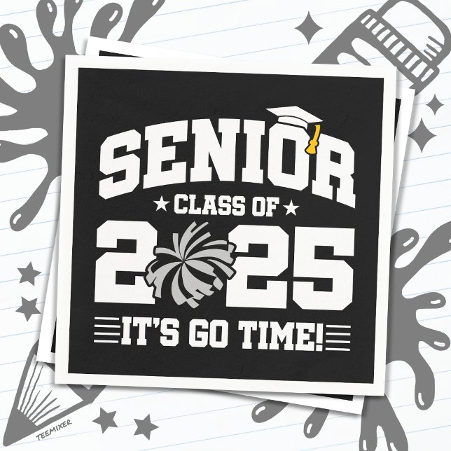 Servilleta De Papel Clase de Graduación de 2025 Cheerhead Cheer Senior (Subido por el creador)